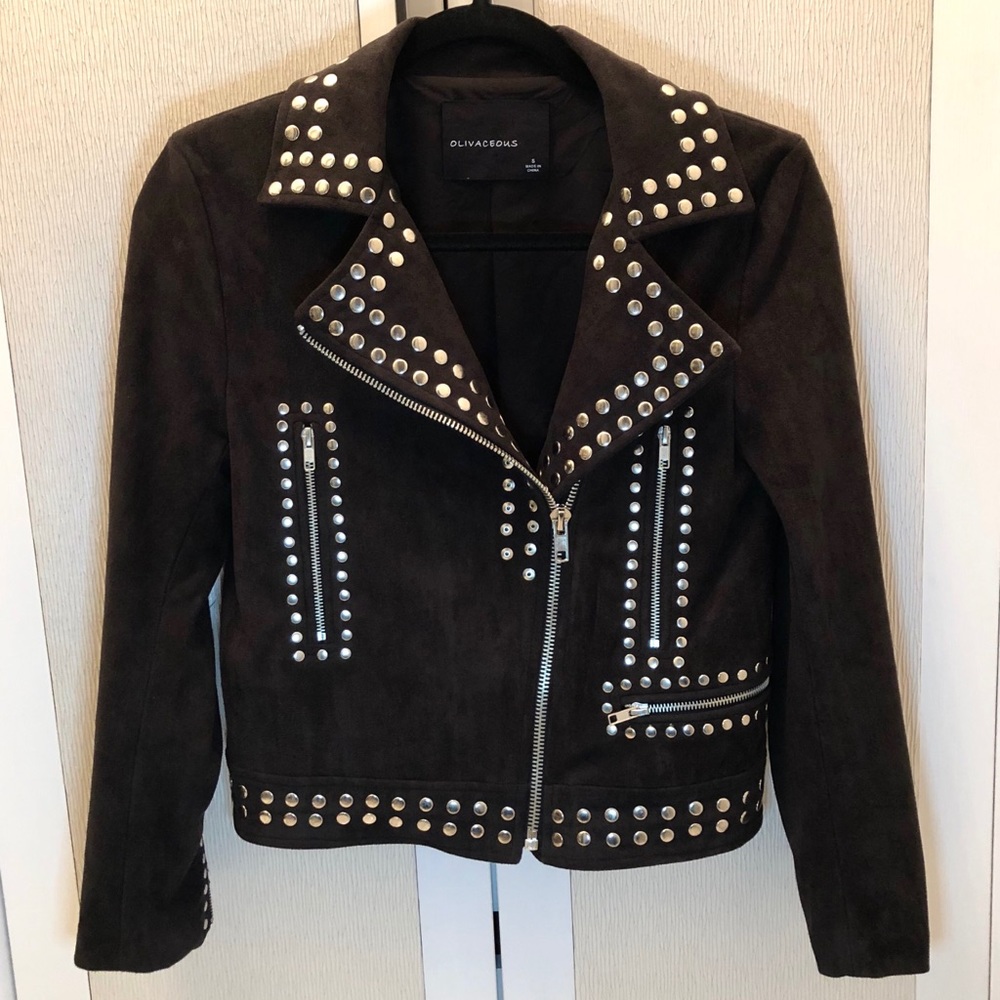 Olivaceous Black Suede Jacket